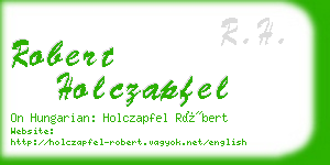 robert holczapfel business card